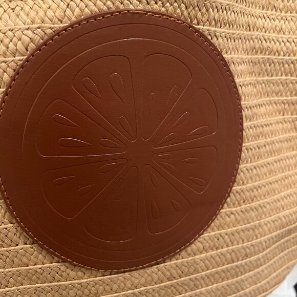 Weaved Citrus Beach Bag - Picture 2 of 6